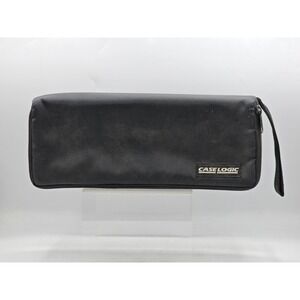 Case Logic Vintage Cassette Case Zipped Storage Case Black 15 Capacity